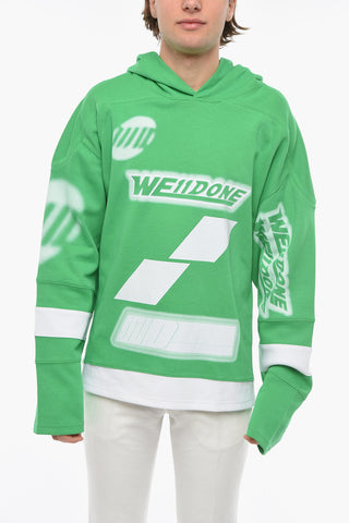 Spray Effect Football Oversized Hoodie