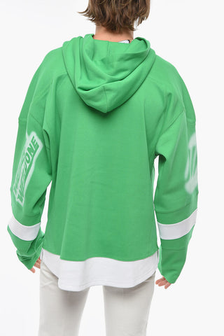 Spray Effect Football Oversized Hoodie