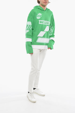 Spray Effect Football Oversized Hoodie