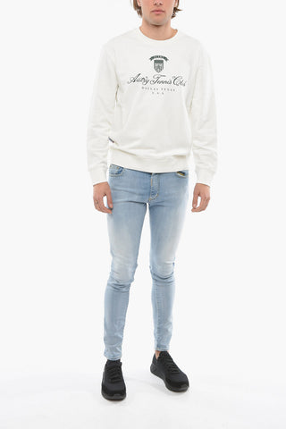Lettering Printed TENNIS CLUB Crew-Neck Sweatshirt