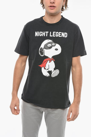 PEANUTS T-Shirt Girocollo con Stampa Snoopy