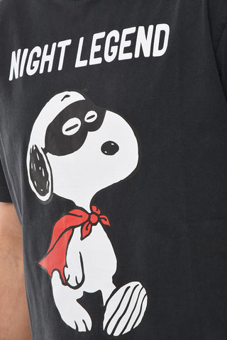 PEANUTS T-Shirt Girocollo con Stampa Snoopy