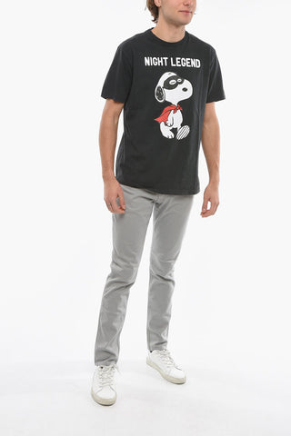 PEANUTS T-Shirt Girocollo con Stampa Snoopy