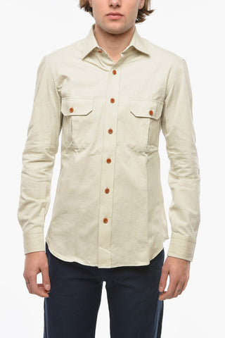 Camicia in Cotone con Doppio Taschino