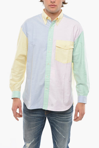 Button-Down Collar Multicolor Shirt with Breast Pocket