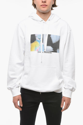 Front Printed Brushed Cotton GLOBAL WARNING Hoodie