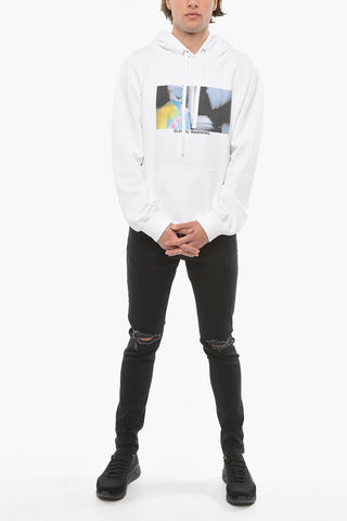Front Printed Brushed Cotton GLOBAL WARNING Hoodie
