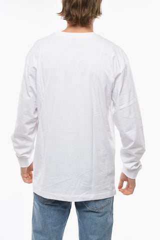 T-Shirt Girocollo a Manica Lunga con Logo Stampato