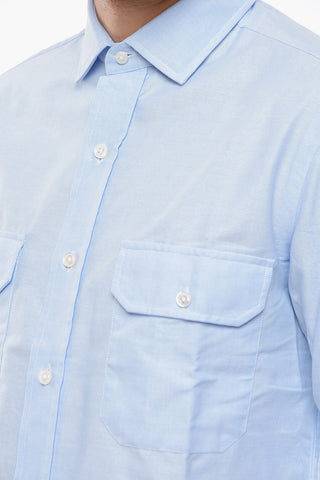 Cotton Shirt with Double Breast Pocket