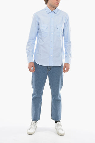 Cotton Shirt with Double Breast Pocket
