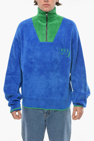 Half Zip Velour Sweatshirt