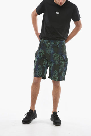 Shorts Cargo HALLEY a Quadri Tartan Ricamato