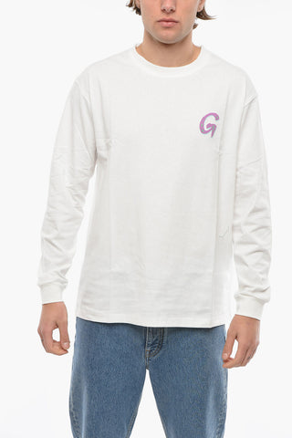 T-shirt Girocollo Stampata sul Dietro