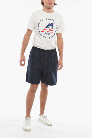 Shorts VENTILE in Cotone a 3 tasche con Elastico in Vita