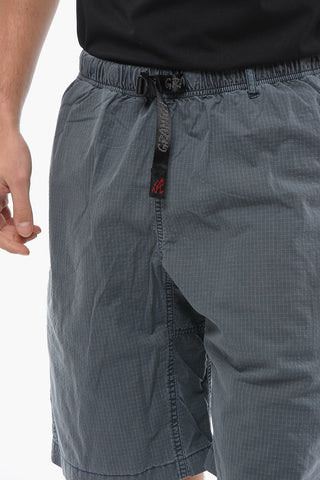 Shorts a Quadri con Cintura Industrial