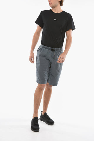 Shorts a Quadri con Cintura Industrial
