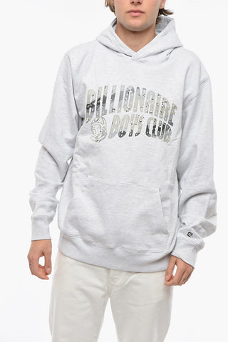 Logo Printed Brushed Cotton Hoodie