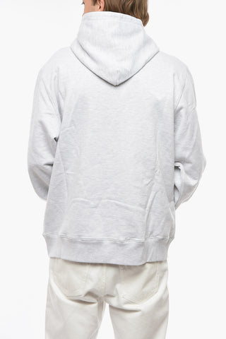 Logo Printed Brushed Cotton Hoodie
