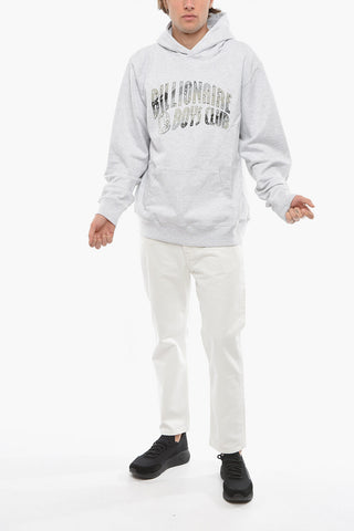Logo Printed Brushed Cotton Hoodie