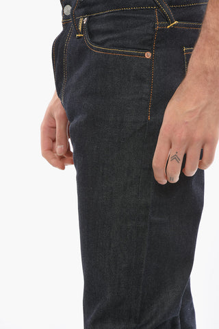 Dark-wash Straight-leg Jeans with SEAGULL Logo Print 18cm 