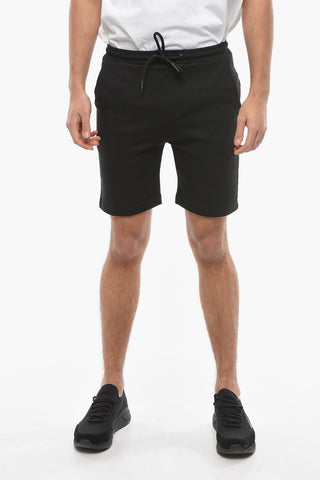 Shorts in Felpa a 4 Tasche con Logo Ricamato