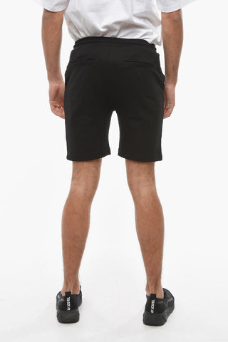 Shorts in Felpa a 4 Tasche con Logo Ricamato