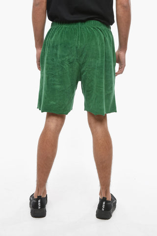 Shorts in Velluto con Elastico in Vita
