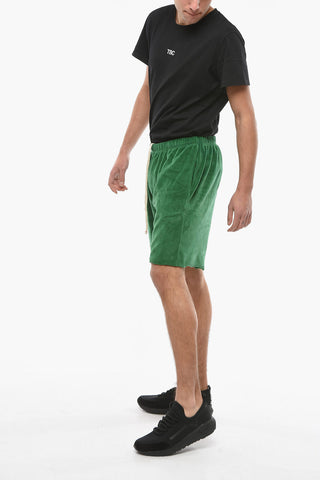 Shorts in Velluto con Elastico in Vita
