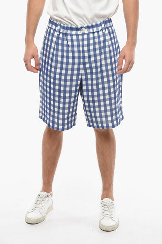 LE SPLASH Shorts a Quadri Gingham con una Pince