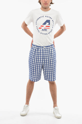 LE SPLASH Shorts a Quadri Gingham con una Pince