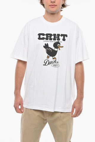 T-Shirt Girocollo con Stampa Duck