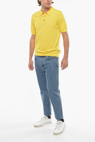 Solid Color Cotton Polo Shirt
