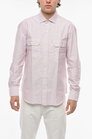 Awning Striped Shirt with Double Breast Pocket