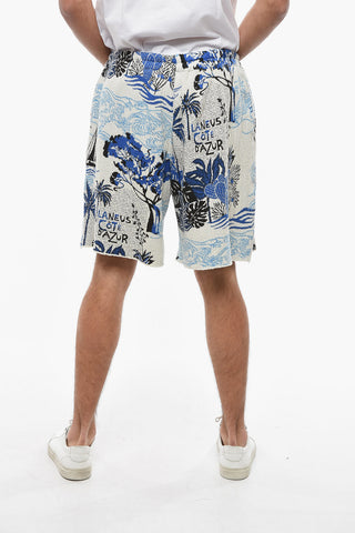 Shorts in Tessuto Spugnato Stampati
