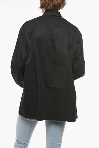 Front Printed PROJECTION Shirt with Hidden Closure