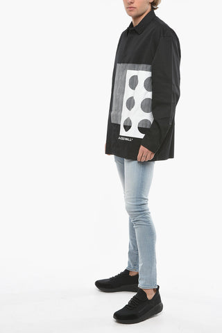 Front Printed PROJECTION Shirt with Hidden Closure