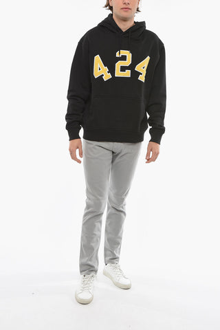 Logo Embroidered Brushed Cotton Hoodie