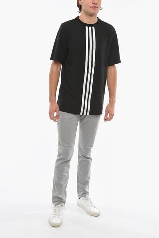 Y-3 YOHJI YAMAMOTO Contrasting Bands Crew-Neck T-shirt
