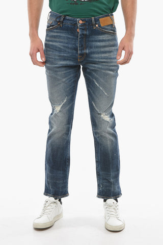 Stretch Denim Distressed MELROSE Jeans 19cm