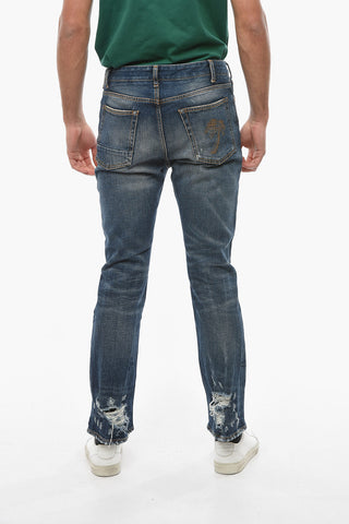 Stretch Denim Distressed MELROSE Jeans 19cm