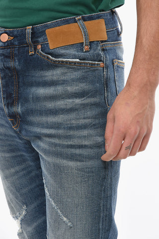 Stretch Denim Distressed MELROSE Jeans 19cm