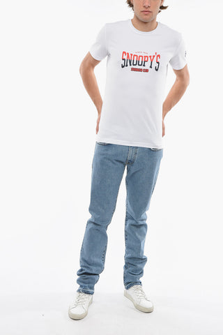 Embossed Snoopy's Printed Crew-Neck T-shirt
