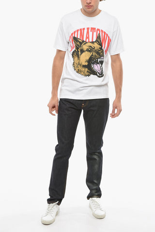 T-Shirt Girocollo Stampata sul Fronte