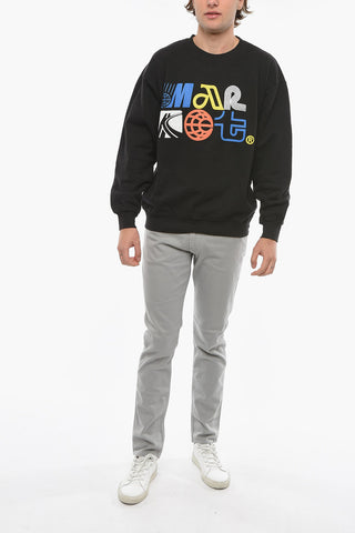 Contrasting Printed Crew-neck AIR TRANSIT PUFF Sweatshirt