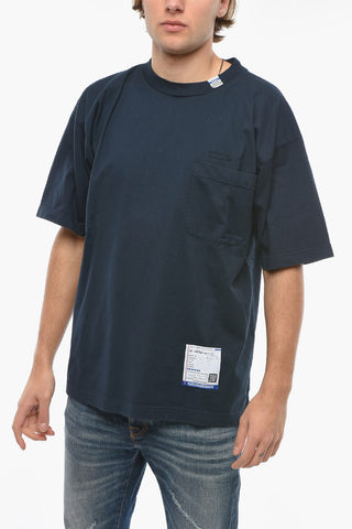 INSTRUMENTAL Cotton Crew-Neck T-shirt with Breast Pocket