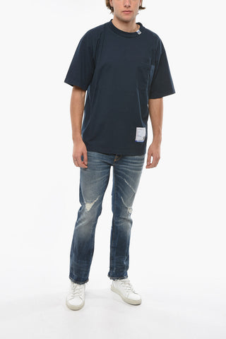 INSTRUMENTAL Cotton Crew-Neck T-shirt with Breast Pocket