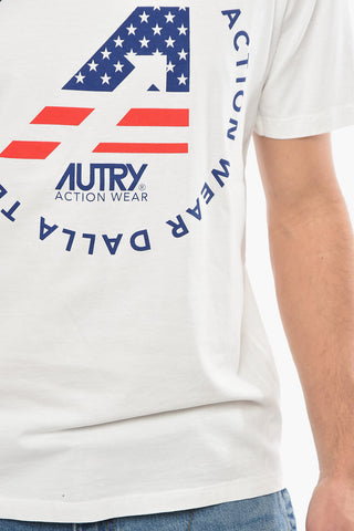 T-Shirt Girocollo Stampata sul Fronte
