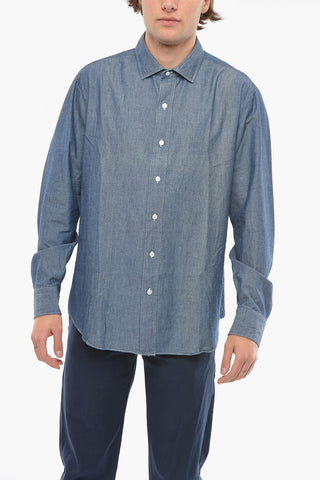 Spread Collar Denim Shirt