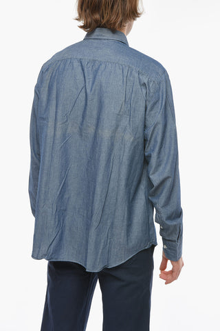 Spread Collar Denim Shirt