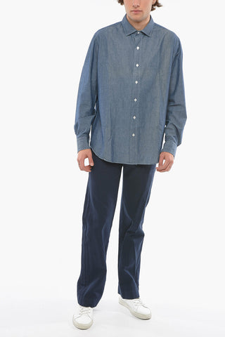 Spread Collar Denim Shirt